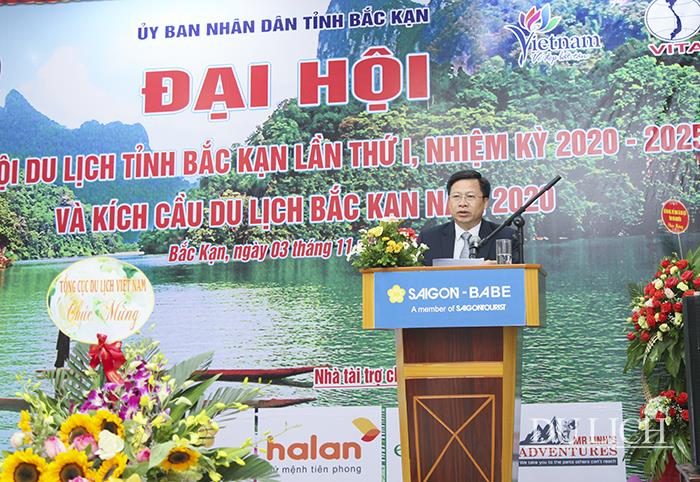 Phó Chủ tịch UBND tỉnh Bắc Kạn Phạm Duy Hưng phát biểu tại Đại hội